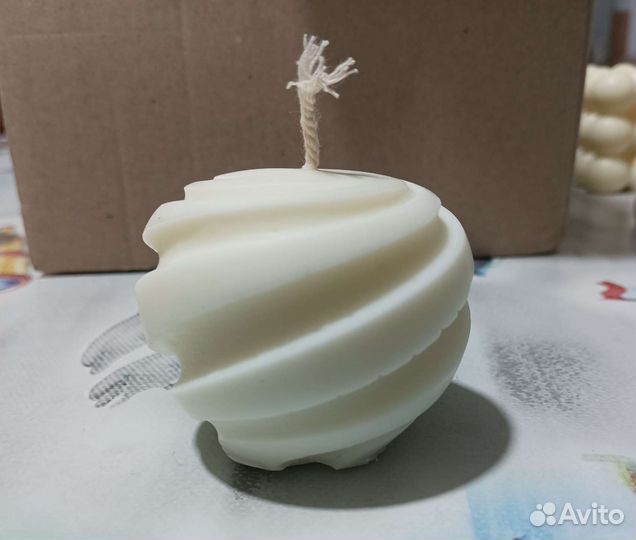 Свечи формовые ручной работы из соевого воска