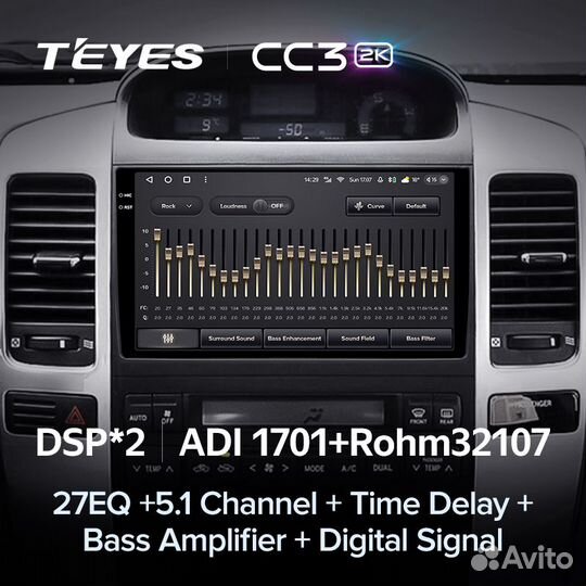 Магнитола Teyes CC3 2K 6/128 Toyota Prado 120