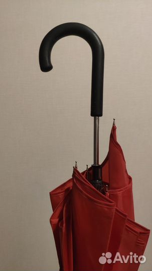 Зонтик трость сердце красный