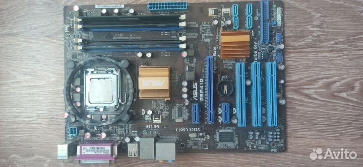 Материнская плата asus p5p41d в сборе