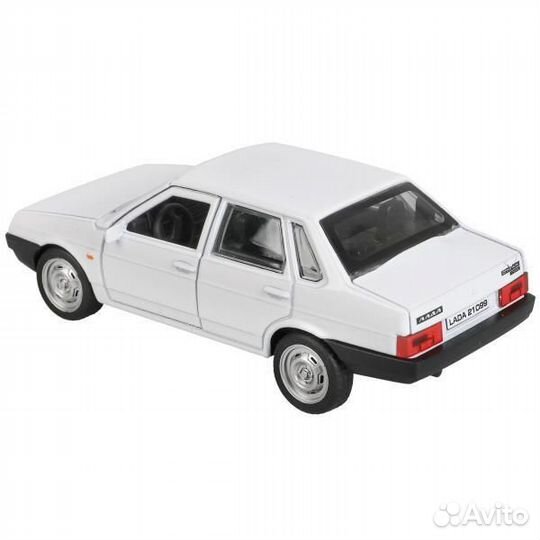 Машина LADA 21099 Спутник 12 см белая металл инерция Технопарк 21099-12-WH