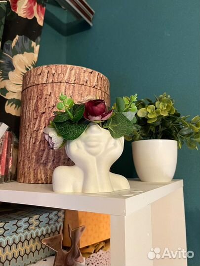 Кашпо из гипса, для свечей, украшений