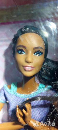 Кукла барби barbie йога негретянка афро mtm