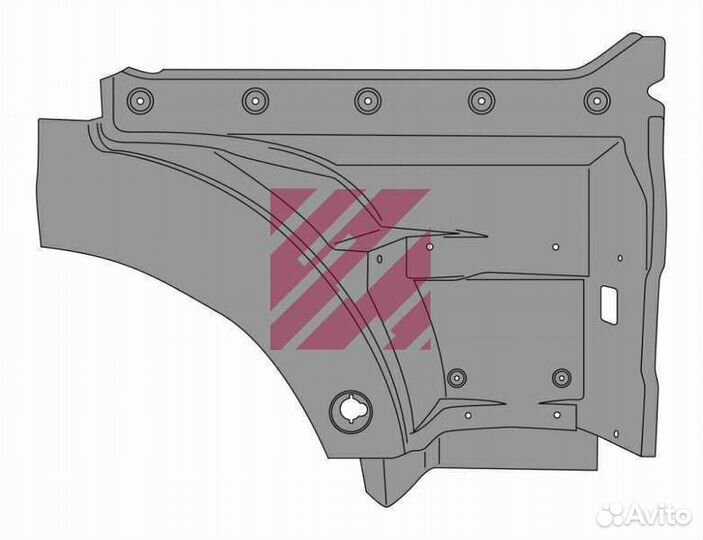 Крыло, корпус подножки правое ман
