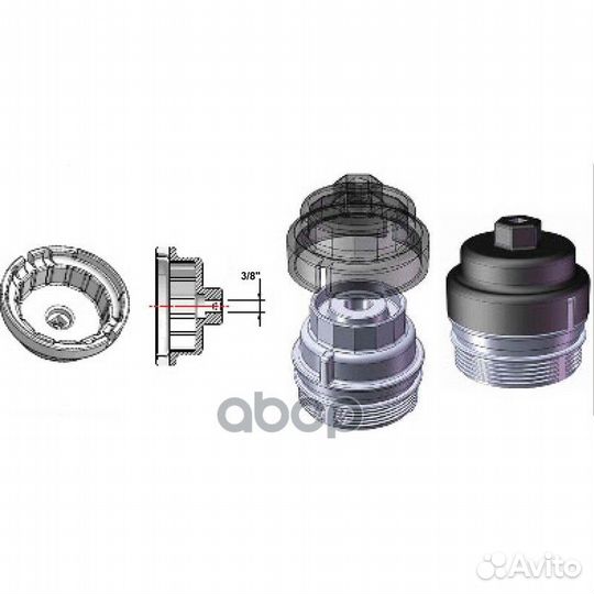 Съемник масляных фильтров 14гр*64 5 мм 3/8 Toyo
