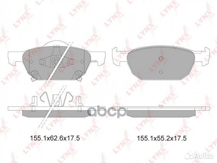 Колодки тормозные honda accord 2.0-2.4 08