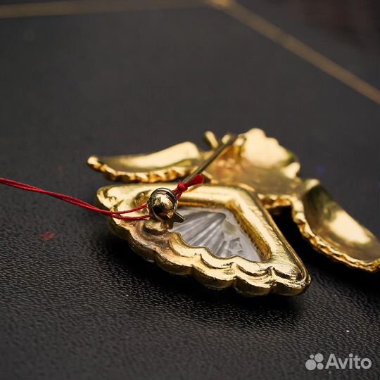 Винтажная брошь золотая рыбка, Англия, 1950 г