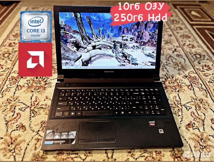Игровой ноутбук Lenovo i3-4005u/10гб/8500м
