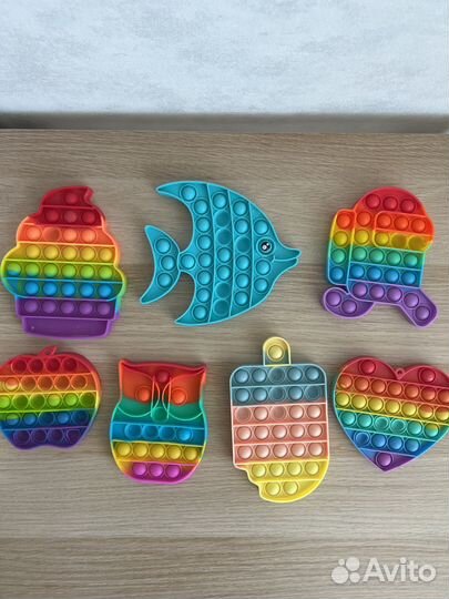 Pop it поп ит пупырка антистресс 7 штук