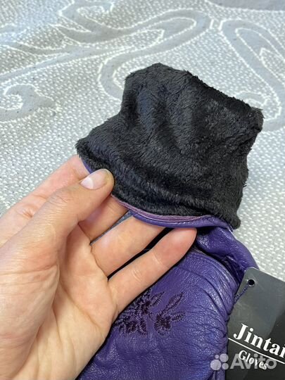 Перчатки женские кожаные