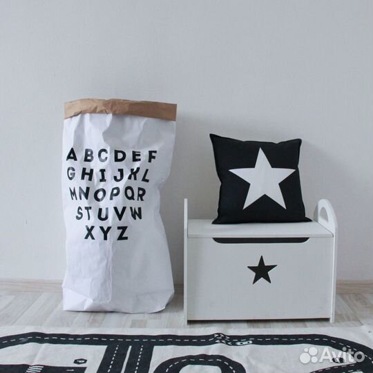 Бумажный мешок под игрушки