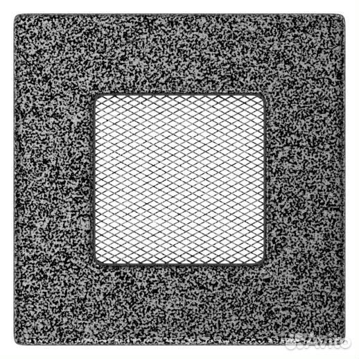 Вент решетка Kratki черная/серебро 17 см 17 см