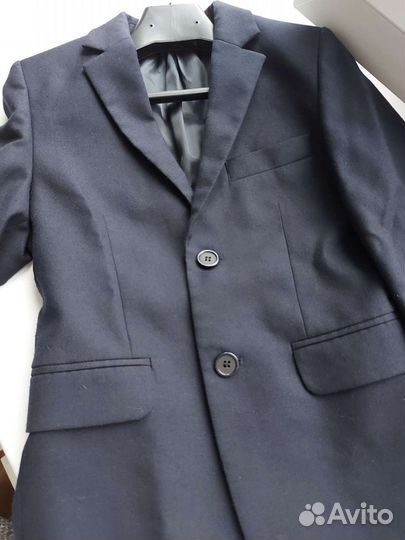 Пиджак школьный для мальчика синий, 128-134