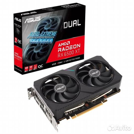 Видеокарта asus Dual Radeon RX 6500 XT OC Edition