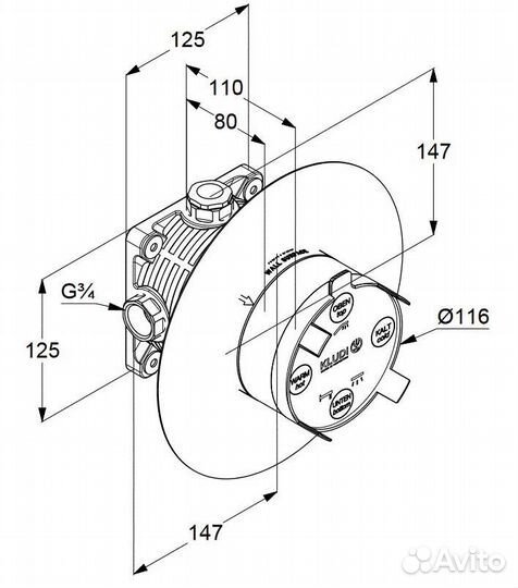 Душевая система хром