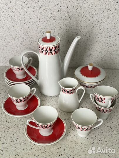 Кофейный сервиз гдр FreibergerPorzellan