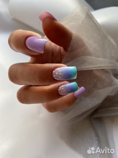Маникюр наращивание ногтей
