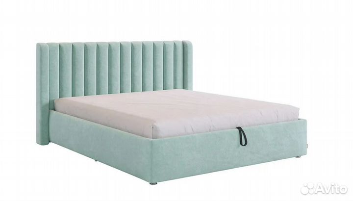 Кровать Ева 1.6 м с подъемным механизмом велюр мят