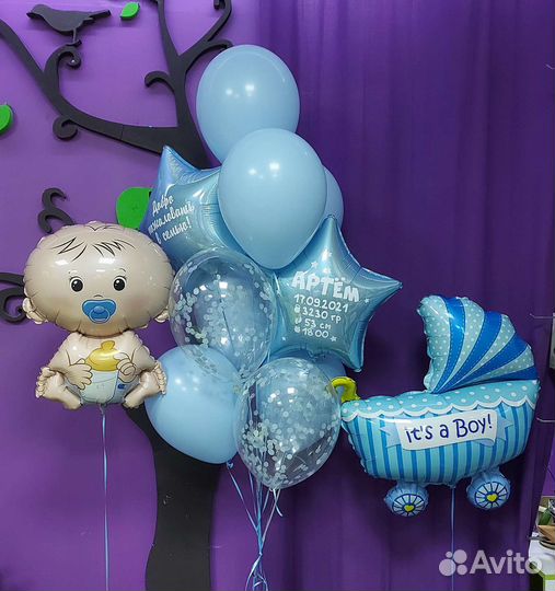 Шарики на выписку из роддома