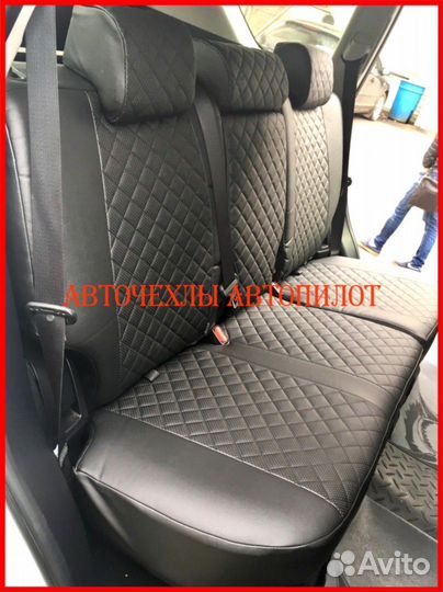 Чехлы Автопилот Toyota Prado 150 из экокожи чёрные