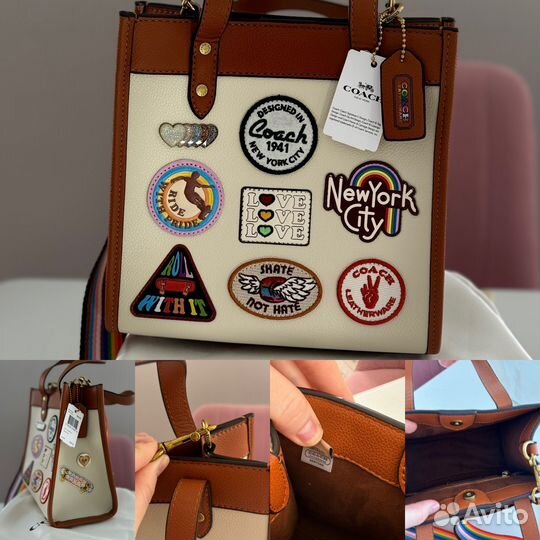 Сумка coach новая кожаная