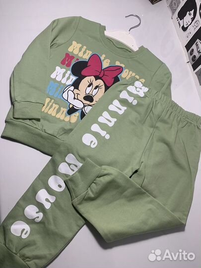 Костюм двойка лонгслив штанишки на манжете104-110