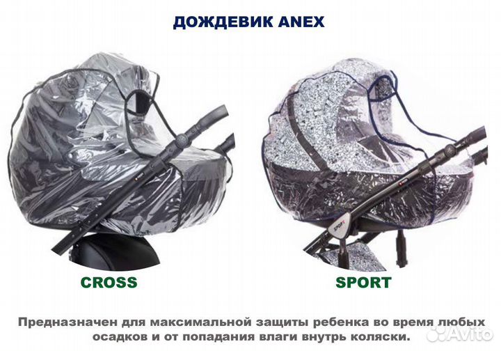 Дождевик и москитна сетка anex sport
