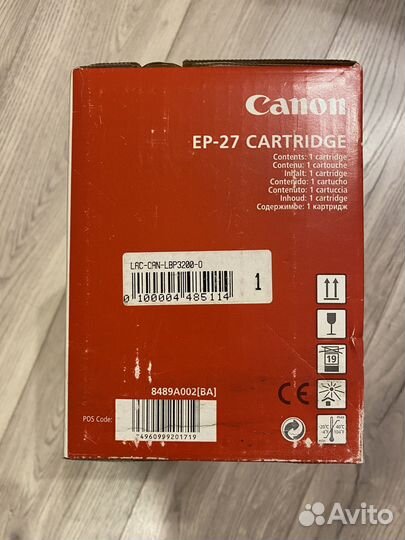 Картридж лазерный Canon EP-27 черный