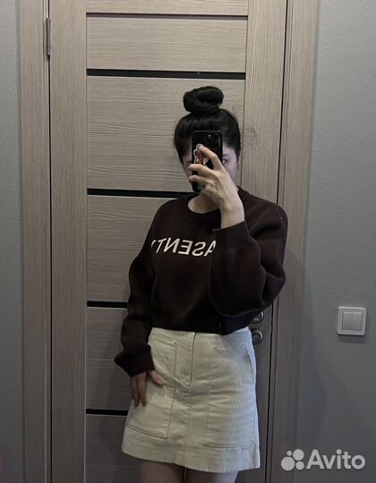 Вельветовая мини юбка h&m