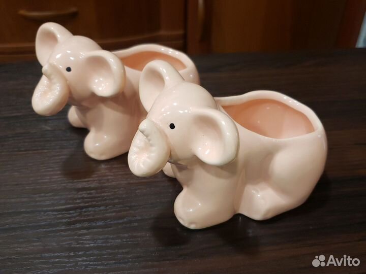 Слоники вазочки / горшки для цветов 2 шт