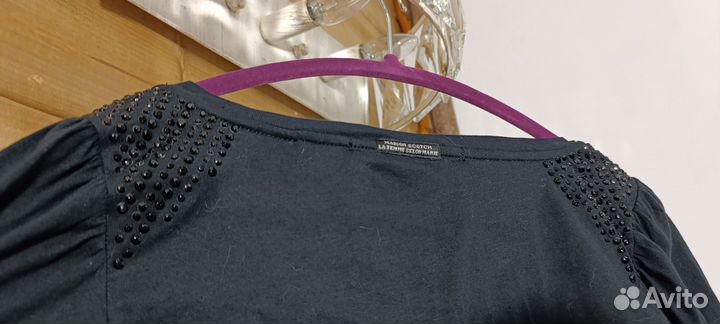 Фуфайка Maison scotch с камнями и фонарик рукав