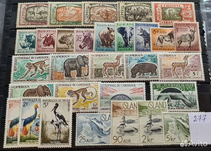 Марки */**. Колонии и др. страны. Фауна