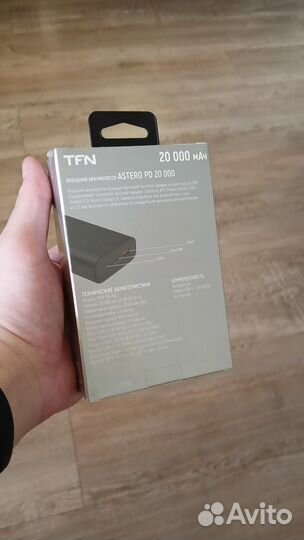 Внешний аккумулятор TFN Astero PD 20000 (новый)