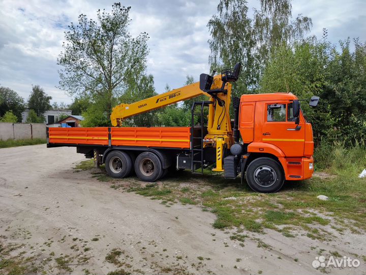 Аренда и услуги манипулятора, стрела 8 т, 20 м, борт 14.5 т, 6.2 м