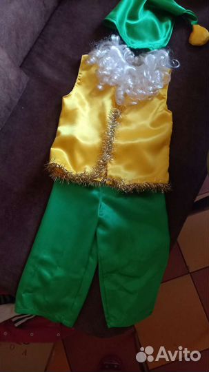 Новогодний костюм гномика на 3-4 года