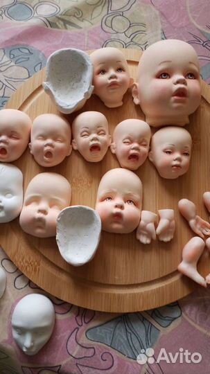 Личики для кукол и ручки и ножки к ним