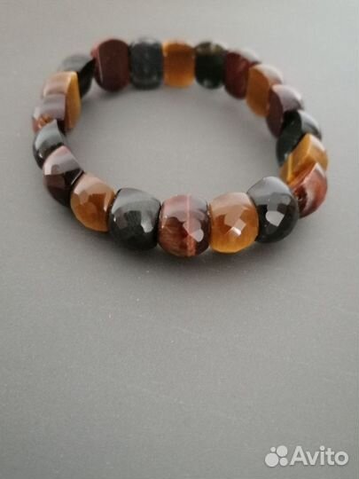 Браслет из тигрового, бычьего и соколиного глаза