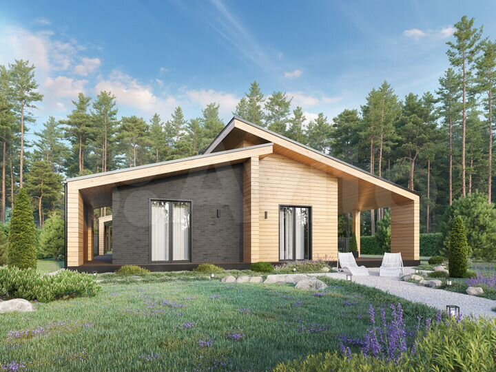 Коттедж 129 м² на участке 10 сот.