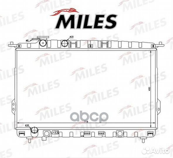 Радиатор hyundai sonata 2.0-2.7 (мех. Сборка)