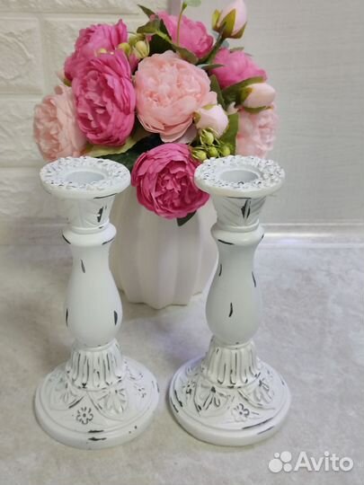 Подсвечник (под старину) новый высота 19,5 см