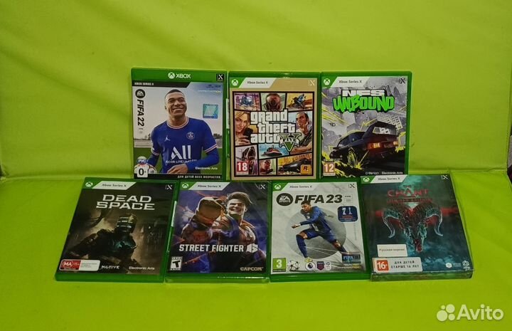 Игры для xbox series X, gta 5, fifa, nfs