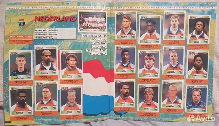 Журнал и наклейки Ч.Е. по футболу 1996г, Panini