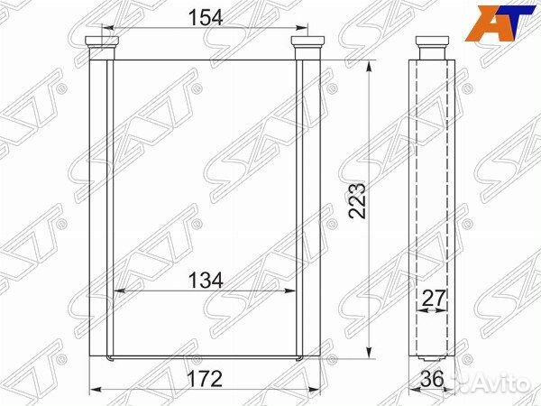 Радиатор отопителя салона toyota will VI