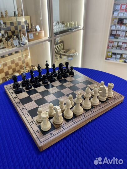 Шахматы турнирные, шпон орех, 42х21 см