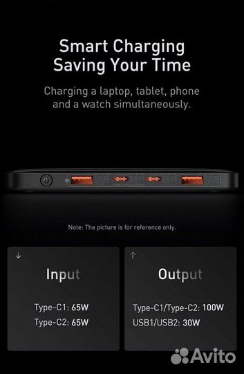 Внешний аккумулятор Power Bank Baseus Blade 100Вт