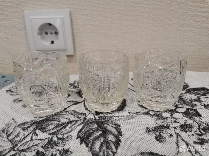 Стопки стекло СССР 3 шт