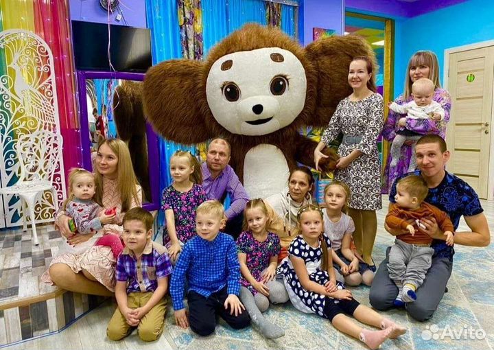 Поздравление от Чебурашки, ростовая кукла