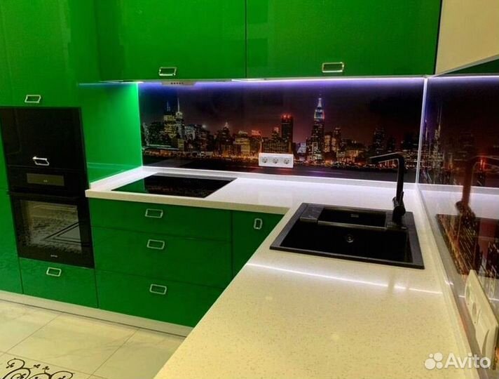 Кухонный гарнитур угловой в потолок на заказ