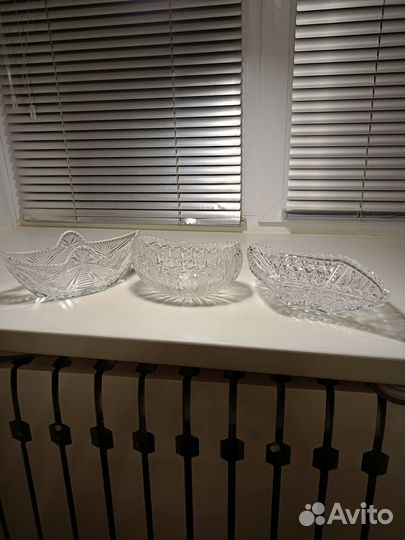 Хрустальная посуда СССР,пепельница гдр