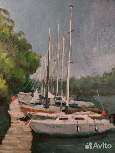 Картина маслом на холсте35х25 и 45х35 Нева